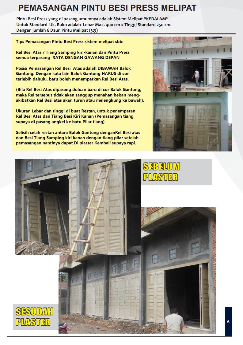 Pemasangan Pintu Besi Press Automatic Gate Medan Aceh 